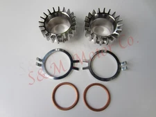 NORTON COMMANDO 850 EXHAUST PIPE NUT SHORT KIT STAINLESS 06-3555 06-2412 06-3995
