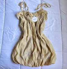 Storia Beige Floral Eyelet Embroidered Mini S...
