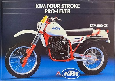 1982 KTM 500 GS double-sided brochure-literature GS500 Rotax