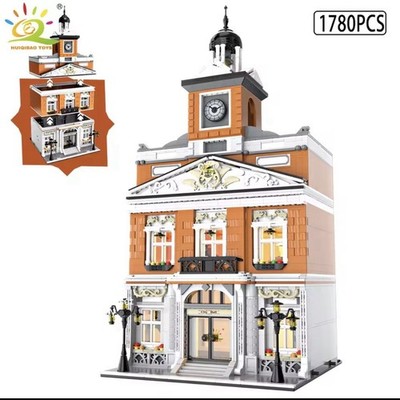 Modular Building Block MOC Town hall Street View MICRO Block Set See Description
