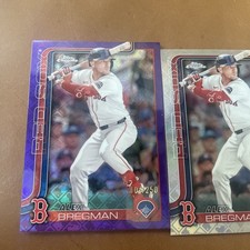 2025 Topps Chrome Logofractor - Alex Bregman Purple Refractor /250 & Base Logo