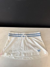 Vintage Abercrombie  Fitch White Micro Mini Skirt Low Waist Y2K Tennis Sz Small