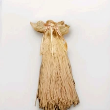 Fairy Tassel Doll White Curly Hair Flowers Fairy Angel Wings