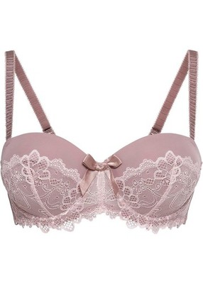 Neu Balconette BH mit Bügel Gr. (100) D Rosenholz Damen-Bra Oberteil Dessous