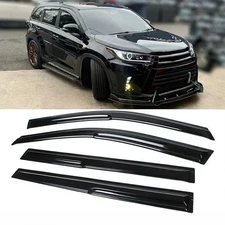 For 2014-2019 Toyota Highlander 3D Wavy M Style Window Visors Rain Guard