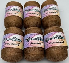 Anatolya 2mm Polyester Cord Crochet Bags Macrame - 6x100g Rolls - Copper Brown