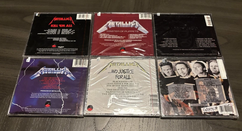 Metallica Cd Lot Of 6  Kill Ride Puppets Justice Black Garage Inc Foto 4 de 4
