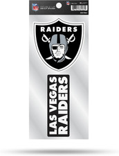 NFL Football Las Vegas Raiders Double up Die Cut 2-Piece Sticker Sheet