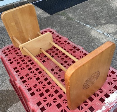 VTG NAPA VALLEY BOX COMPANY WOODEN CD/DVD ADJUSTABLE HOLDER STORAGE SLIDER RACK