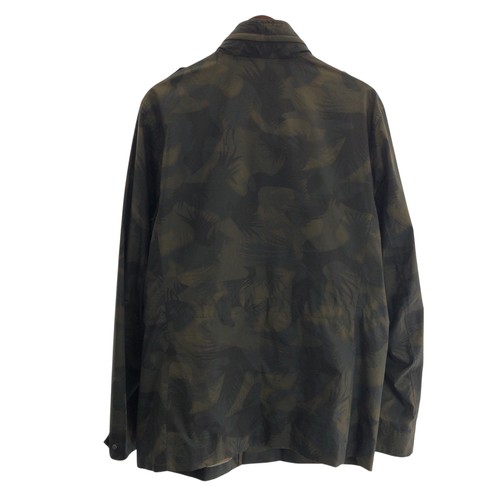 ETRO Botanical pattern Jacquet Military Jacket Khaki Silver Hardware Nylon - Picture 2 of 9