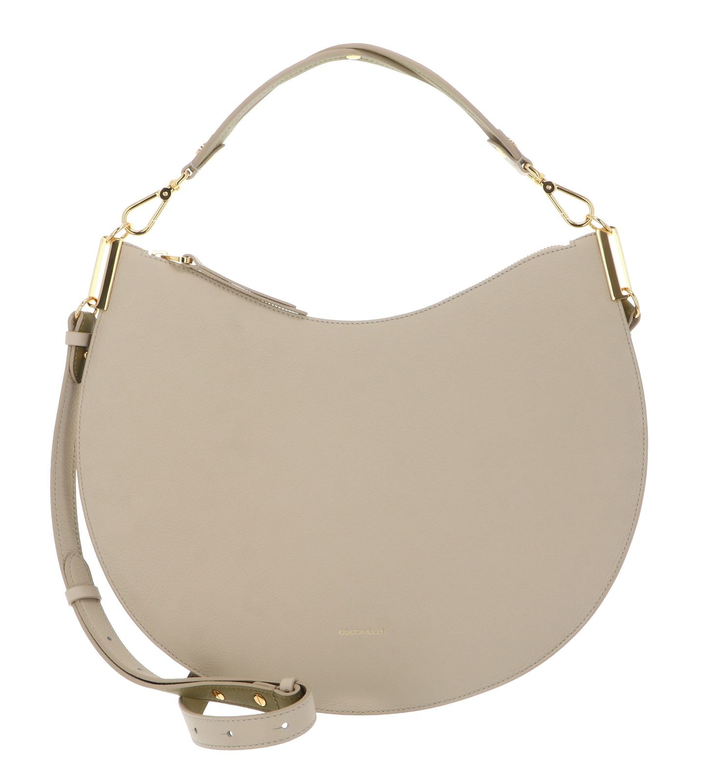 COCCINELLE Handbag Double Grainy Leather Sandshell / Seagrass
