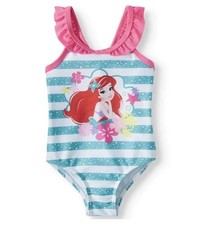 Disney Baby 24M Little Mermaid Ariel Toddler Girl  s Ruffle One-Piece Swimsuit