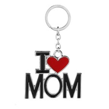 I Heart MOM Metal Keychain