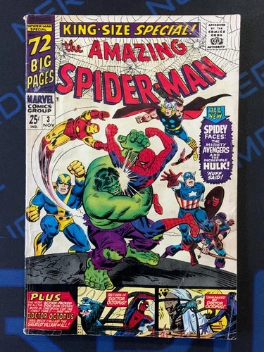 Amazing Spider-Man Annual #3 VG Silver Age comic!