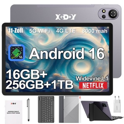 2026 Neu XGODY Q17/N05/N02 Android 16 Tablet 24GB+256GB 8000mAh Gaming Tablet DE
