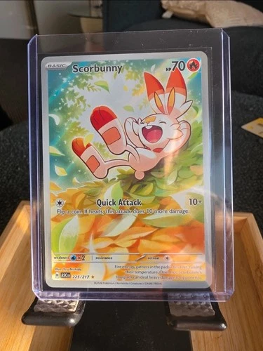 Scorbunny 225/217 Illustration Rare Ascended Heroes Pokemon Holo Near Mint