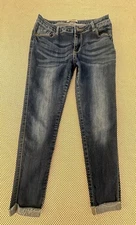 Encore Skinny Jeans Women Juniors Sz 11/12 Stretch Cuffed Hem Ankle Medium Wash