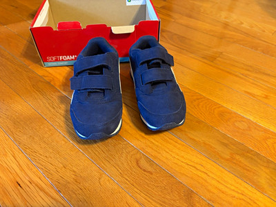 PUMA ST Runner v2 SD V PS Kids Sneakers Blue/White Suede Hook & Loop 12.5C
