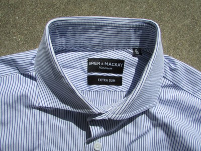 Spier & Mackay Blue White Stripe Extra Slim French Cuff Dress Shirt Size 15.5/33 | eBay Spier & Mackay Blue White Stripe Extra Slim French Cuff Dress Shirt Size 15.5/33 | eBay
