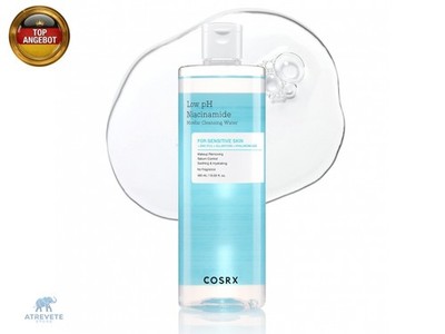 COSRX Low pH Niacinamide Micellar Cleansing Water 13.52fl.oz/400ml, Daily Mild