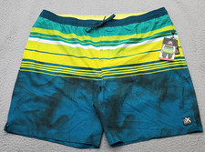 ZeroXposur Swim Trunks Mens XXL Multi Striped Comfort Stretch Surfing Water Polo
