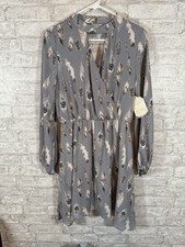 NWT Altar’d State Grey Feather Dress Size Small