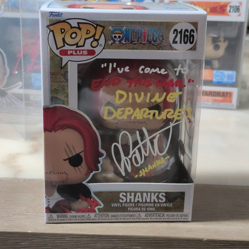 Funko Pop! Plus One Piece Shanks Vinyl Figure #2166 Autographed JSA