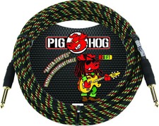 Pig Hog "Rasta Stripes" Instrument Cable, 10ft