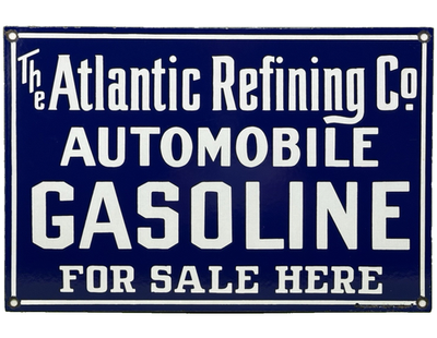 #ad #ad VINTAGE ATLANTIC GASOLINE PORCELAIN SIGN GAS STATION PUMP PLATE MOTOR OIL $127.57