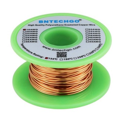 4 oz 18 AWG Enameled Copper Magnet Winding Wire 0.0393 Inch 1 Spool Coil