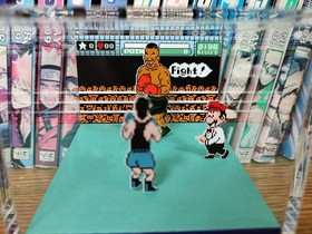 Punch out!! Mac vs Mike Tyson Handmade Diorama - NES Gaming Cube - Fanart