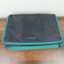 VTG Case Logic 60 Cassette Tape Holder Dual Zippered Carrying Case Black Teal