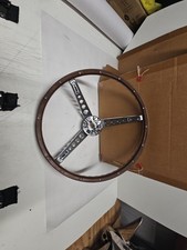 Steering Wheel With Horn Ring Woodgrain Mustang 1967