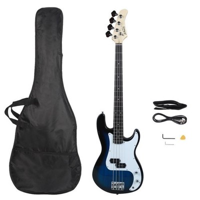 New 8 Color Burning Fire White 4 Strings Practice Student Electric Bass Guitar