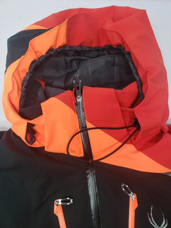 Chaqueta Spyder Para Hombres Bromont Naranja/Rojo y Negro Esquí Aislado EXO Escudo Talla M Foto 2 de 4