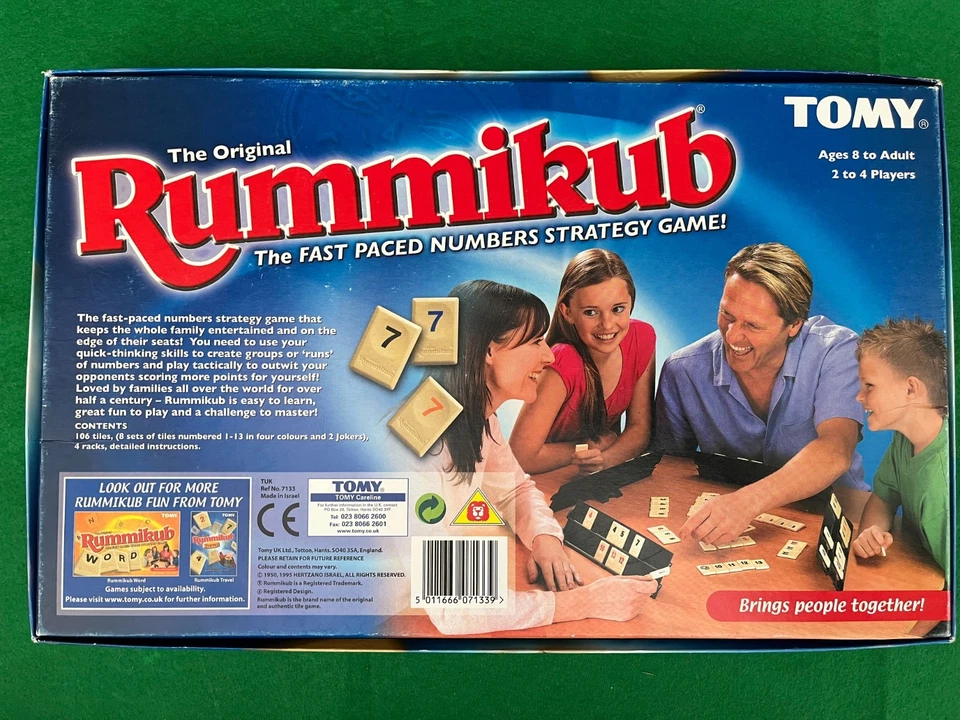 The Original RUMMIKUB Tile Rummy Game Tomy 1995 - 100% Complete Christmas Fun! - Image 3 of 4
