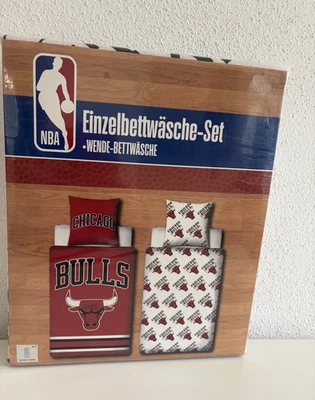 NBA Chicago Bulls Einzelbettwäsche-Set Wendebettwäsche 135x200 80x80 Baumwolle - Bild 1 von 3