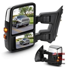 Towing Mirrors Chrome for Ford F-250 F-350 Super Duty 1999-2007 Power Heated