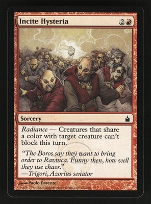 2005 Magic the Gathering Ravinca City of Guilds Incite Hysteria