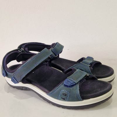 HOTTER Walk II Stabilitätssandalen blau grün UK 8 NEU extra weit EEE Sommer