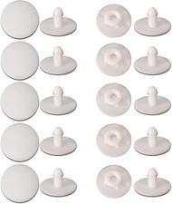 Croc Replacement Rivets, 10 Pack for Clogs and Garden Shoes White