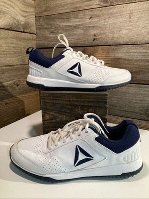 Reebok CXT TR Shoes Mens Size 10.5 White Collegiate Navy Leather Sneakers