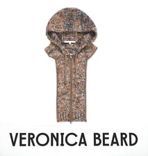VERONICA BEARD Dickey Jacket Insert Women Brown Gold Wool SANRA HOODIE NWT
