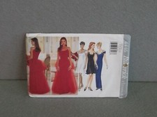 BUTTERICK PATTERN 4446 UNCUT 1990s Size 6-12 CLOSE FIT DRESS DETACHABLE TRAIN