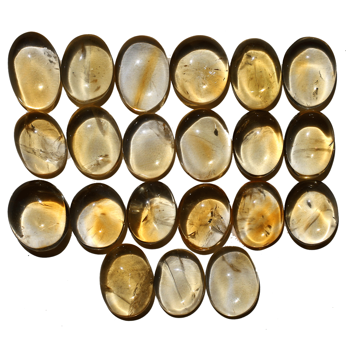 Citrine Naturelle Du Brésil En Cabochon Ovale - 16,10 Carats - Pierre Gemme Jaune Transparente