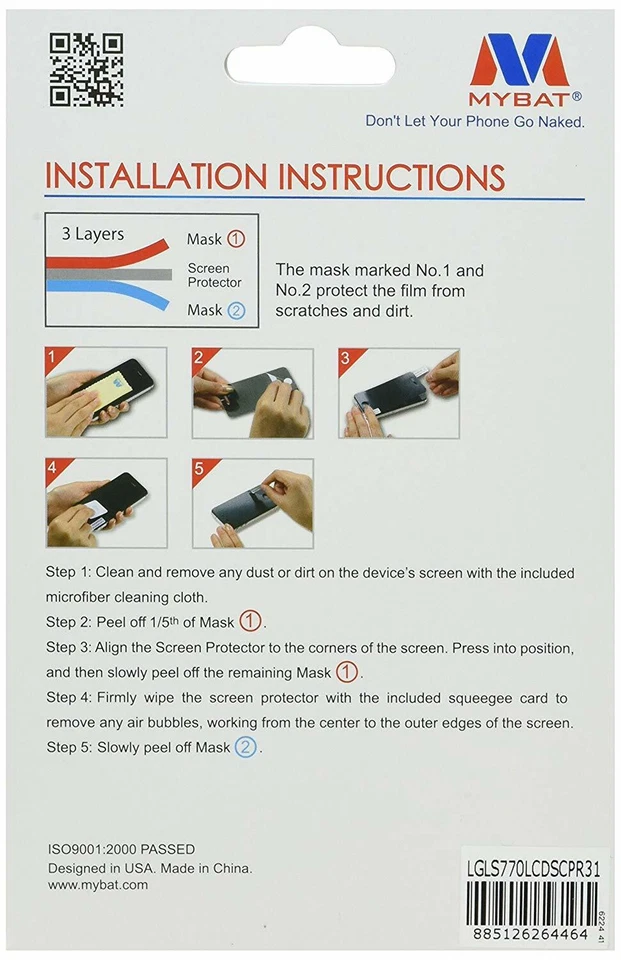 Протектор экрана MyBat для LG LS770 (G Stylo) прозрачный - Изображение 2 из 3