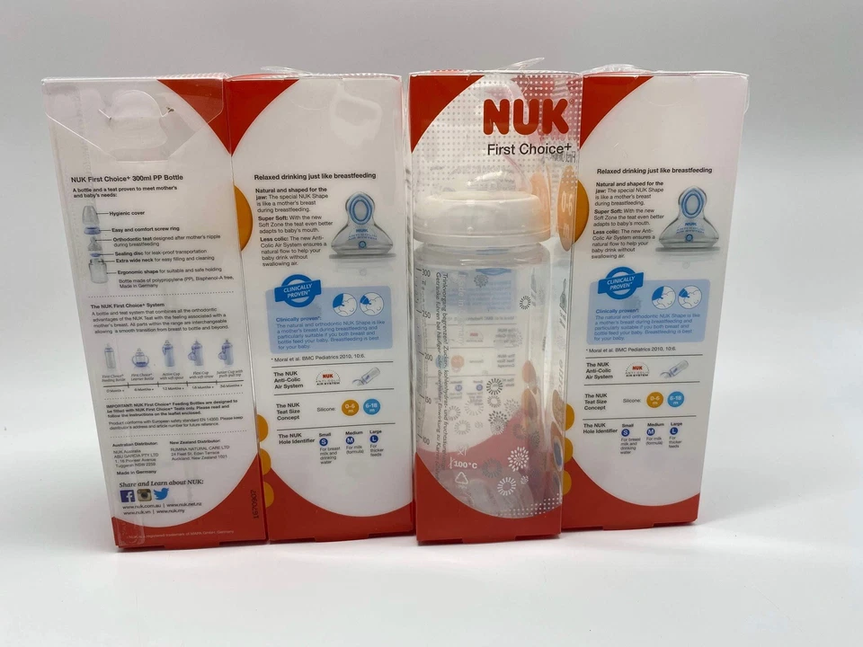 NUK First Choice+ 0-6m - 4x Baby Bottles - Image 2 of 3
