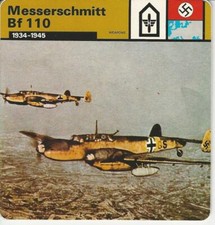 1977 Edito-Service, Segunda Guerra Mundial, #28.01 Messerschmitt Bf 110 avión