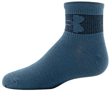 Under Armour Essential Quarter Gray, Single Pack Socks Youth Size 13.5 -4.5