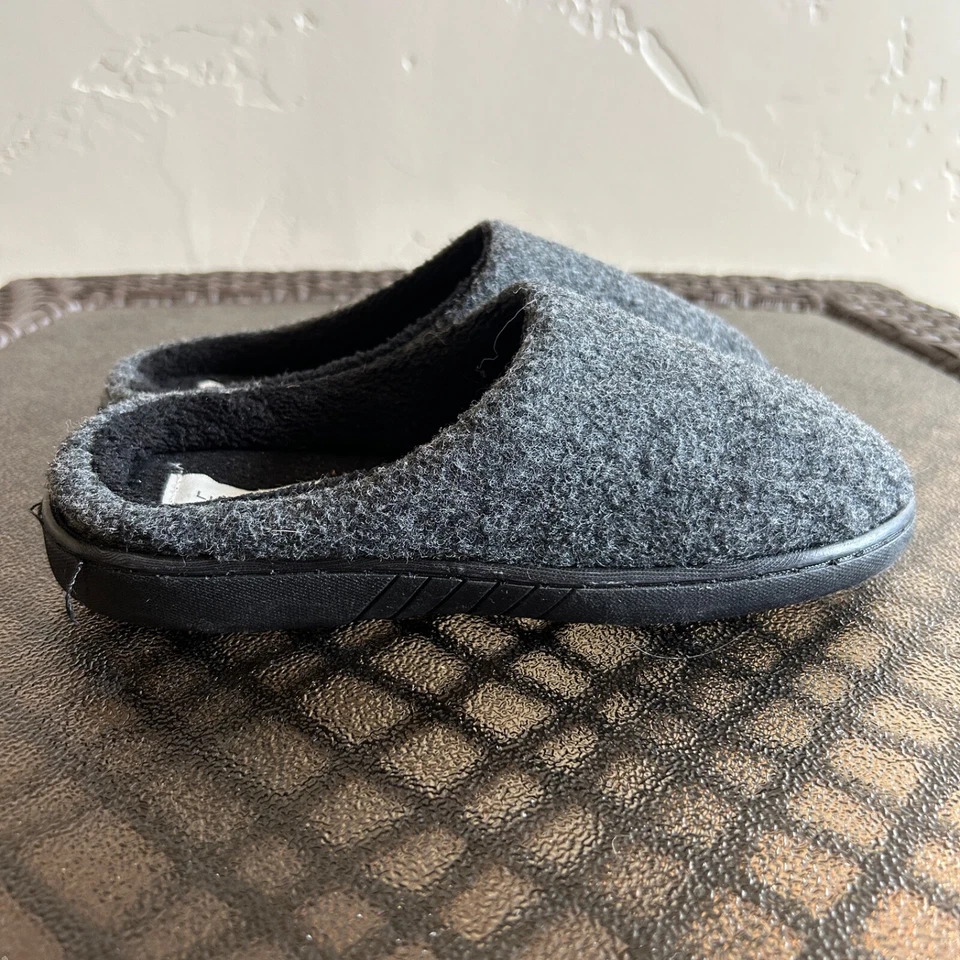 Lucky Brand Boy's Faux Wool Slip On Clog Slippers Gray Size 2/3 - Image 4 of 4